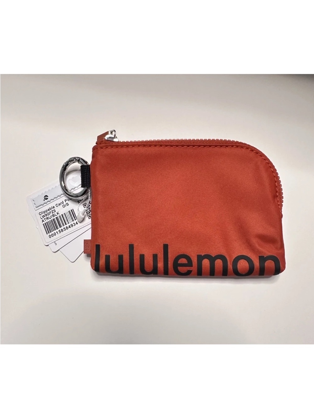 Lululemon Clippable Card Pouch (Autumn Rust/Black)  *SOLD OUT - 0029